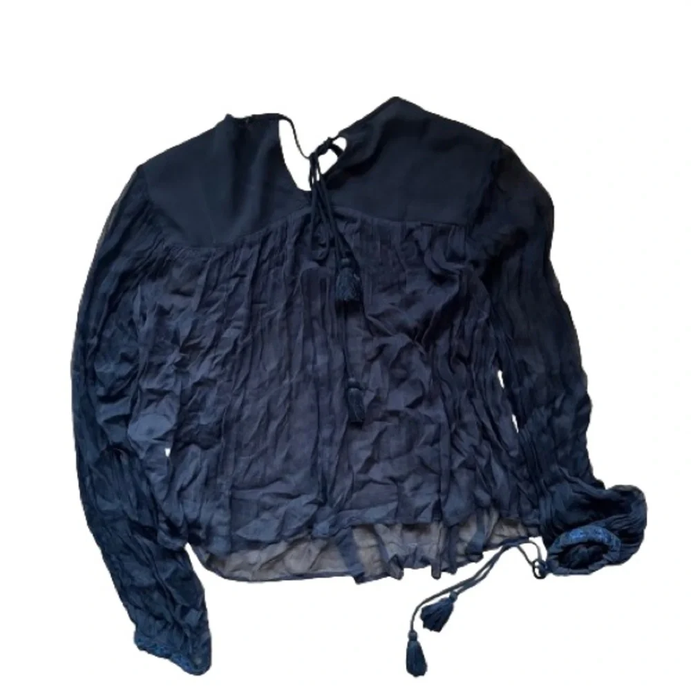 NWT Free People Retro Sheer Blouse - Picture 7 of 8